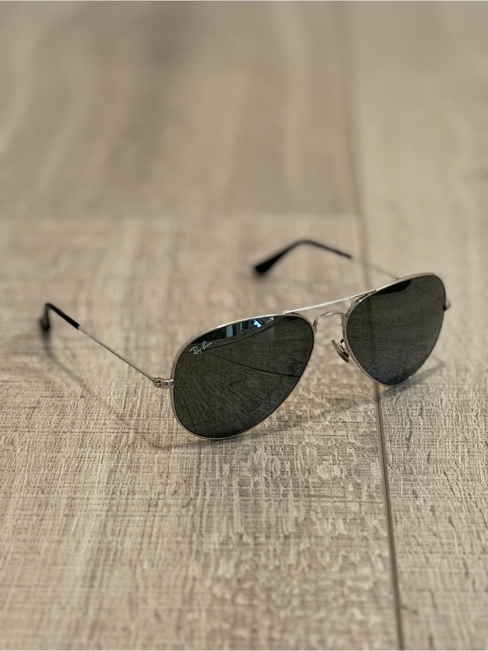 Ray-Ban Silver Aviator Sunglasses